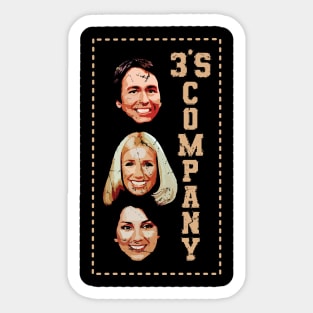 Threes Company /\/\/ Vintage Fan Art Sticker